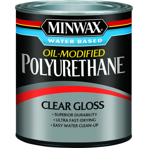 4444 Polyurethane, Gloss, Liquid, Clear, 0.5 pt, Can - pack of 4