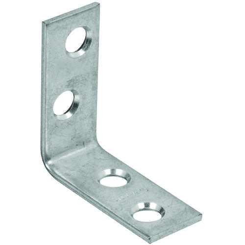 National Hardware N266-304 115BC Series Corner Brace, 1-1/2 in L, 5/8 in W, Steel, Zinc, 0.08 Thick Material