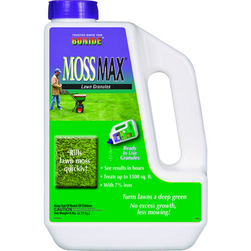 Bonide 60725 Lawn Moss Killer, Granular, Brown, 6 lb Jug