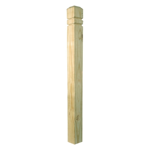 Colonial Newel Post, 54 in L Nominal, 4 in W Nominal, 4 in Thick Nominal
