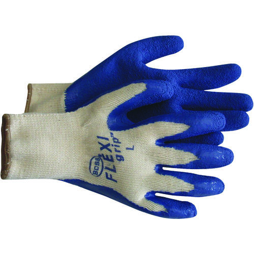Boss 8426X L Ergonomic Protective Gloves, XL, Knit Wrist Cuff, Latex Coating, Blue
