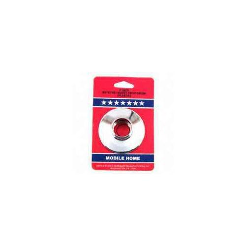 US Hardware P-597C Tub Faucet Escutcheon, 15/16 in Connection, Threaded, 3-1/2 in OD, Plastic, Chrome Plated