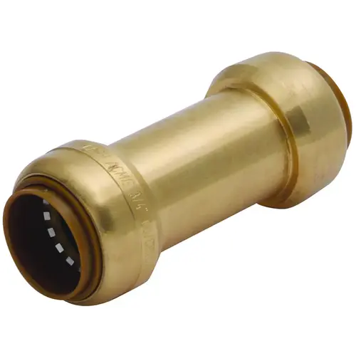 Check Valve, 1/2 in, Push-Fit, 200 psi Pressure, Brass Body