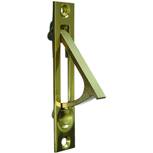 Door Edge Pull, 3/4 in W, Brass, Solid Brass - pack of 2