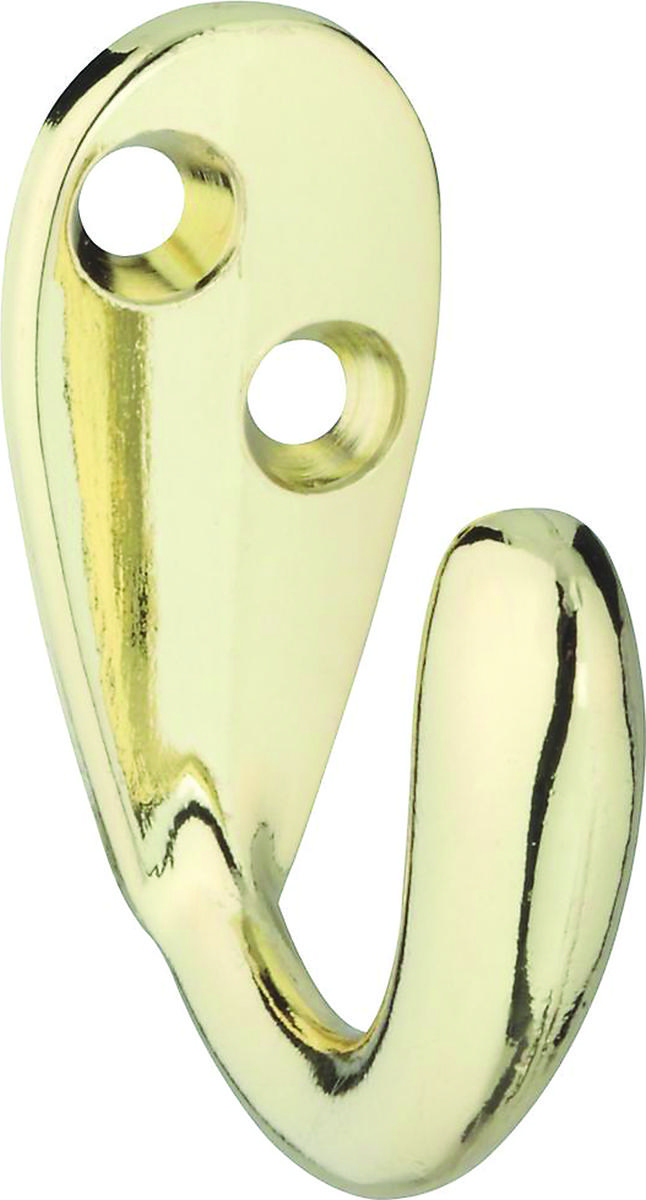 National Hardware N830-141 SPB1425 Robe Hook, Zinc, Polished Brass