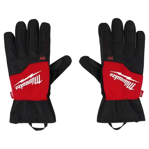 Insulated Performance Gloves, Men's, XL, 11 in L, Reinforced Thumb, Elasticated Cuff, Black