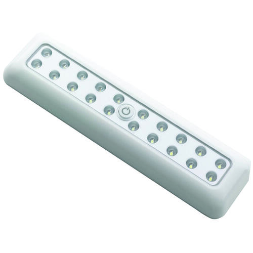 Fulcrum 30017-308 Portable Tap Light, AAA Battery, 20-Lamp, LED Lamp, 80 Lumens, 5500 K Color Temp, White