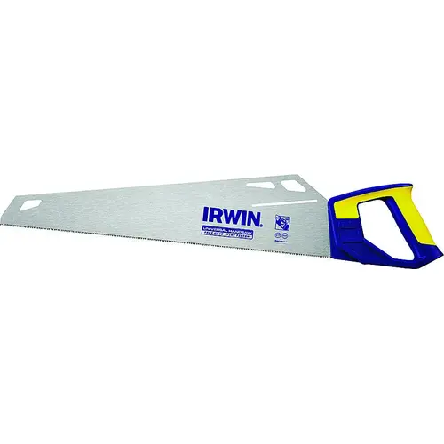 Handsaw, 20 in L Blade, 11 TPI, Steel Blade, Comfort-Grip Handle, Resin Handle Blue