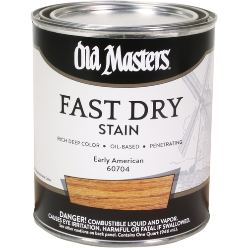 Fast Dry Wood Stain Professional Semi-Transparent Early American Oil-Based Alkyd 1 qt Early American