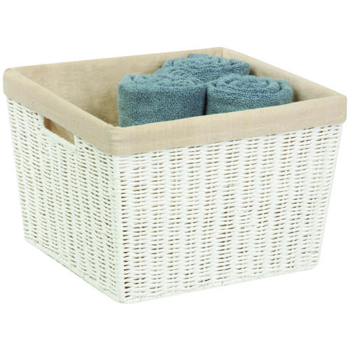 Honey-Can-Do STO-03561-XCP4 Storage Basket, Paper, White - pack of 4