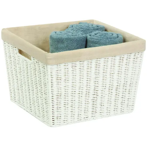 Storage Basket, Paper, White - pack of 4