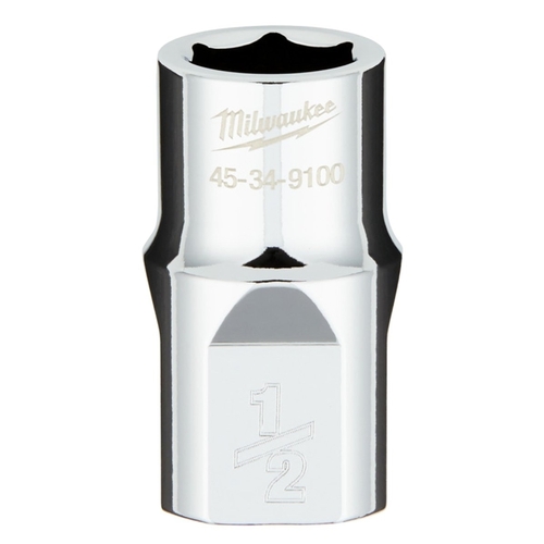 Socket Extension, 1/4 in Drive, 1/4 in Output Drive, Male Square Output Drive, 3 in L, Chrome Silver