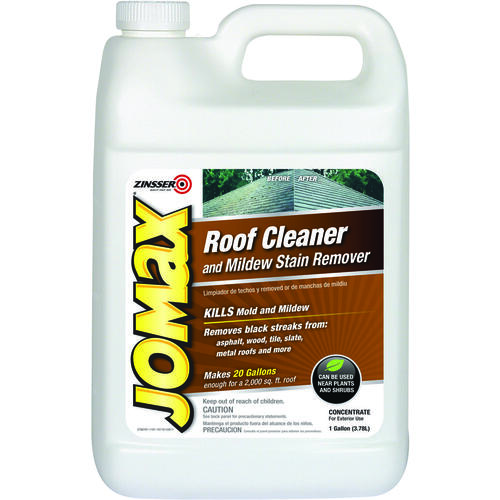 JOMaX Roof Cleaner and Mildew Stain Remover, 1 gal, Liquid, Solvent