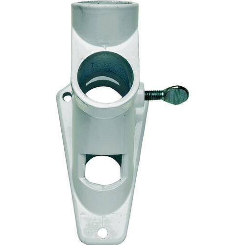 Flag Pole Bracket, Aluminum, White