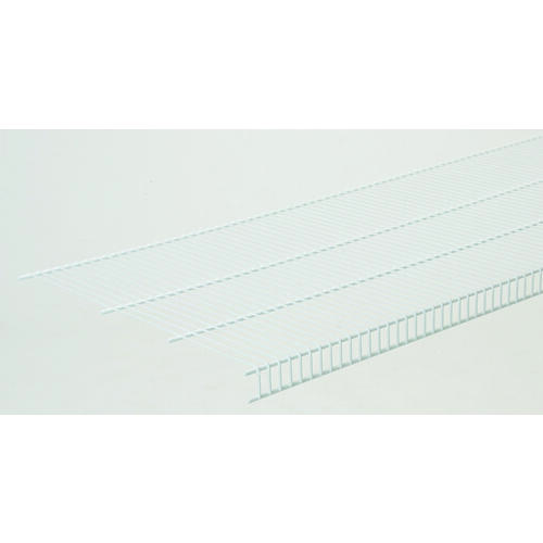 Wire Shelf, 130 lb, 20 in L, 144 in W, Steel, White