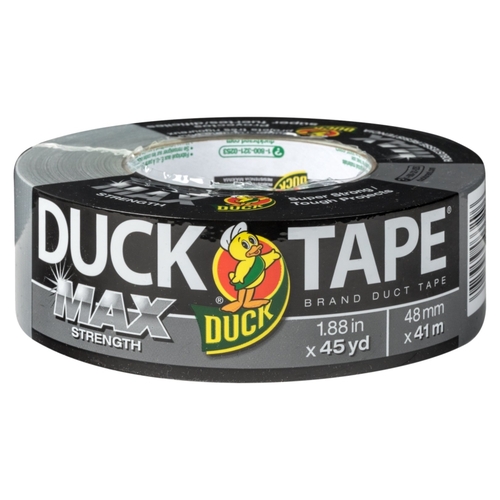 DUCK 240201 Duct Tape, 45 yd L, 1.88 in W, Silver