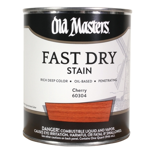 Old Masters 60304 Fast Dry Stain, Cherry, Liquid, 1 qt