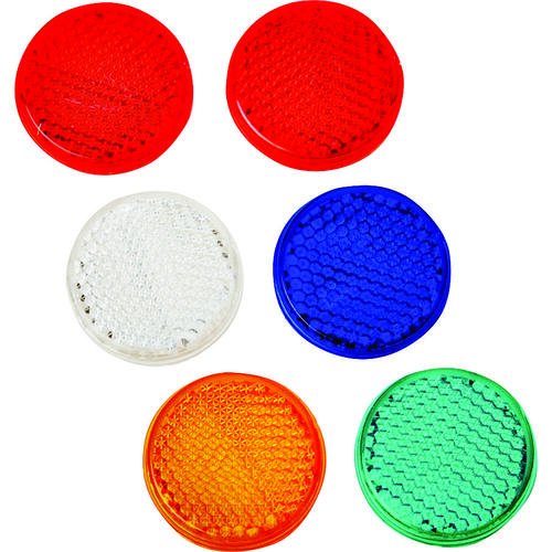 Carded Reflector, 9.63 in L Post, Assorted Reflector - pack of 6