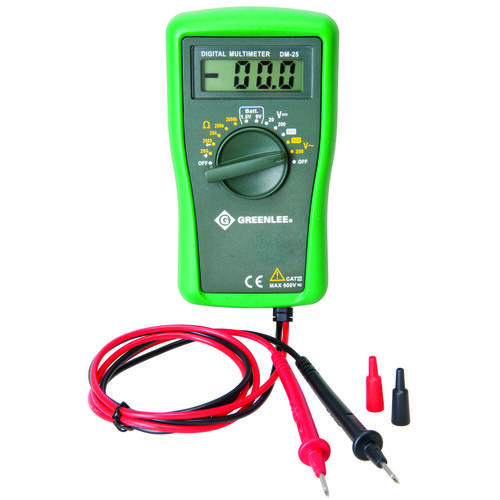 Multimeter, Digital Display, Functions: AC Voltage, DC Voltage, Resistance Black/Green