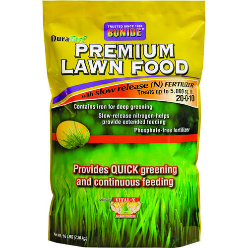 Lawn Fertilizer, Granular, Fertilizer, 16 lb Bag
