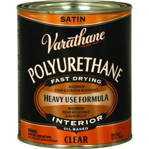 Polyurethane Premium Satin Clear Oil-Based 1 qt Clear - pack of 2