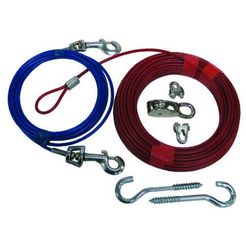 PDQ Dog Trolley System, 70 ft L Belt/Cable