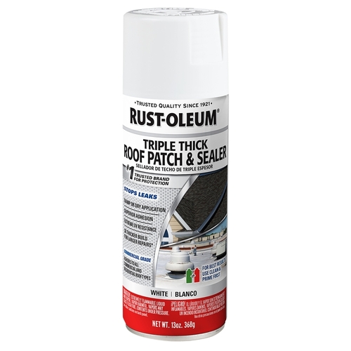 Roof Patch and Sealer, White, Liquid, 12 oz Aerosol Can