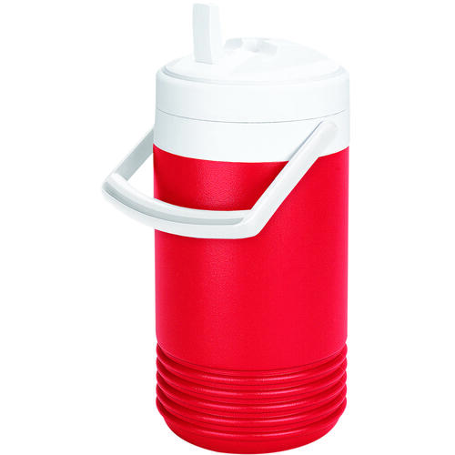 Igloo 31379 Legend 00002204 Beverage Cooler, 1 gal Cooler, Flip Spigot, Plastic, Red/White