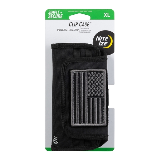 Nite Ize CCSXLUS-01-R3 Clip Case Universal Phone Holster, XL, USA Patch