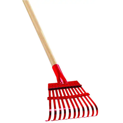 Corona RK 62000 Shrub Rake, 11 -Tine, Steel Tine, Wood Handle, 54 in L Handle