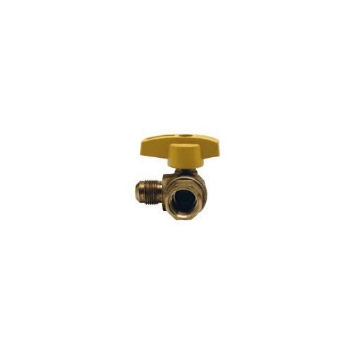 BrassCraft PSSC-61 Gas Ball Valve, 5/8 x 3/4 in Connection, Flared x FIP, 5 psi Pressure, Brass Body