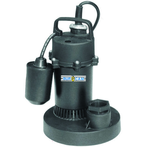 Deluxe Series Sump Pump, 5 A, 115 V, 0.5 hp, 1-1/2 in Outlet, 22 ft Max Head, 1000 gph