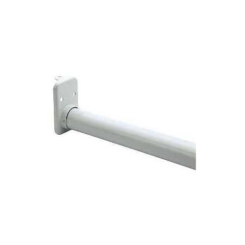 Adjustable Closet Rod, 18 to 30 in L, Steel White