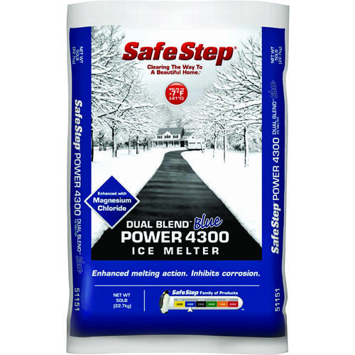 Safe Step 836553 Dual Blend 51151 Ice Melter, Crystalline Solid, Blue