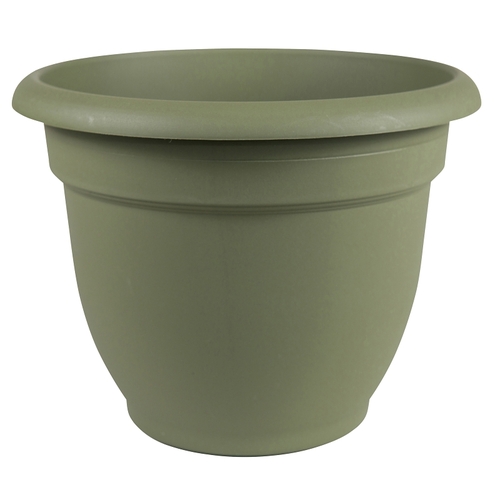 Self-Watering Planter, 8 in Dia, 8-3/4 in W, Round, Plastic, Living Green - pack of 10