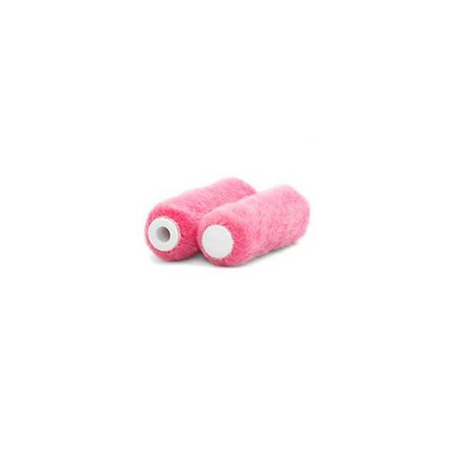 RollerLite 3EMT025D Mo-Tech Roller Cover, 1/4 in Thick Nap, 3 in L, Dralon Cover, Pink - pack of 2
