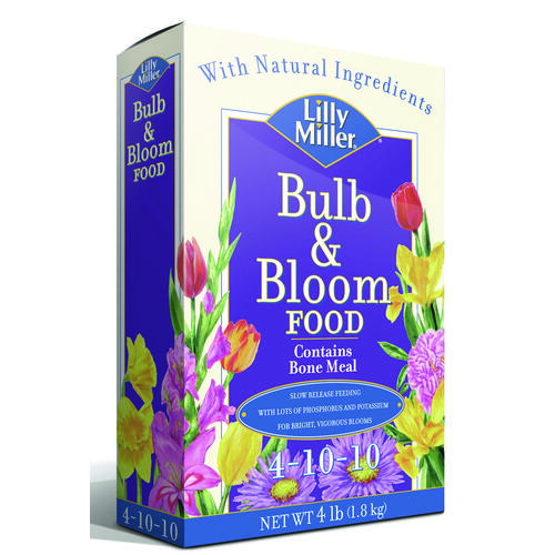 Lilly Miller 100528815 100099089 Bulb and Bloom Food, 4 lb Bag, Solid, 4-10-10 N-P-K Ratio
