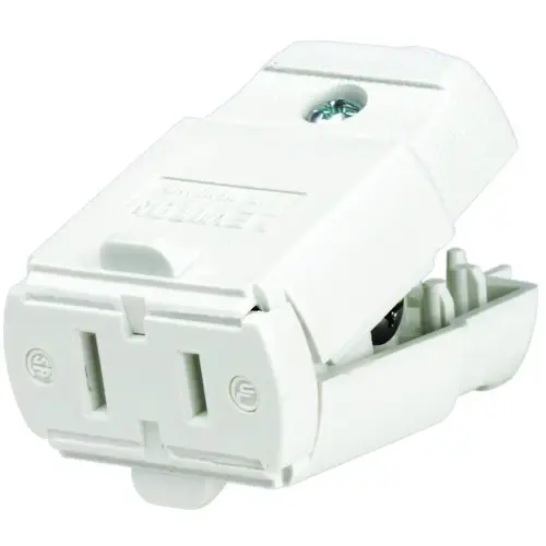 Leviton C22-00102-0WP Electrical Connector, 2 -Pole, 15 A, 125 V, NEMA: NEMA 1-15R, White