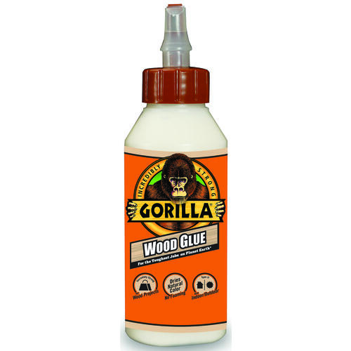 Gorilla 62000 Wood Glue, Light Tan, 8 oz Bottle
