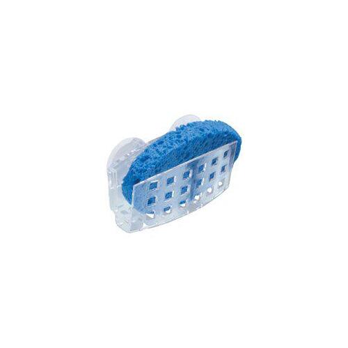 iDesign 25300 Sponge Holder, 1-3/4 in L, 4-1/2 in W, 2 in H, Plastic, Clear