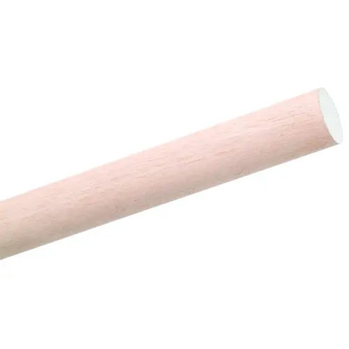 Dowel Rod, 1/2 in Dia, 48 in L, Aspen Wood - pack of 20