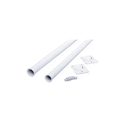 CD-0024-18/30WH Adjustable Closet Rod, 18 to 30 in L, Metal White