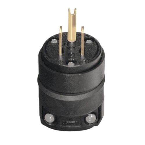 Leviton R60-515PR-000 Electrical Plug, 2 -Pole, 15 A, 125 V, NEMA: NEMA 5-15P, Black