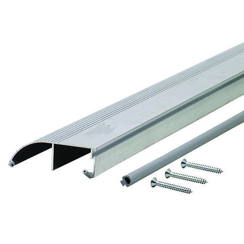 Bumper Threshold with Insert, 36 in L, 3-3/8 in W, Aluminum Mill