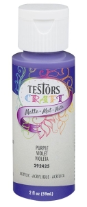 Testors 292425A Craft Paint, Matte, Purple, 2 oz, Bottle