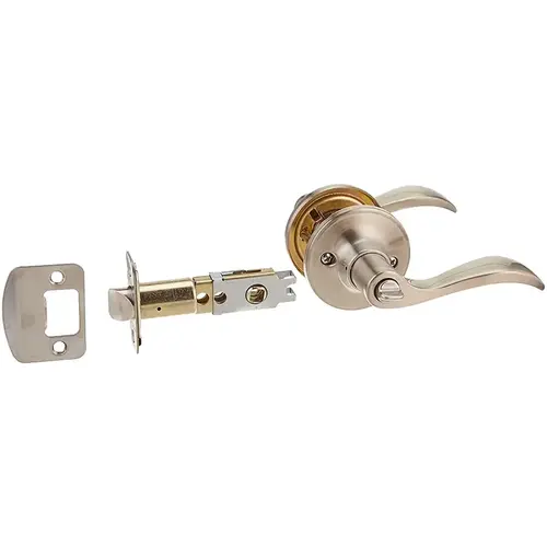 J Series Privacy Door Lever, Zinc, Nickel/Satin