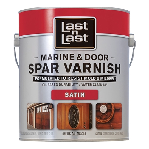Last N Last 94101-XCP2 Marine and Door Spar Varnish, Satin, Amber, Liquid, 1 gal - pack of 2