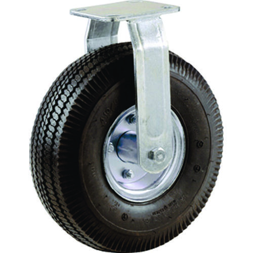 Rigid Caster, 8 in Dia Wheel, 1-3/4 in W Wheel, 220 lb Black/Silver