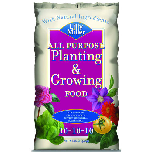 Lilly Miller 100099122 AllPurpose Planting and Growing Fertilizer, 16 lb Bag, Solid, 101010 N