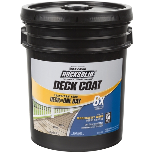 Deck Resurfacer RockSolid Solid Tintable Tint Base Acrylic 5 gal Tint Base